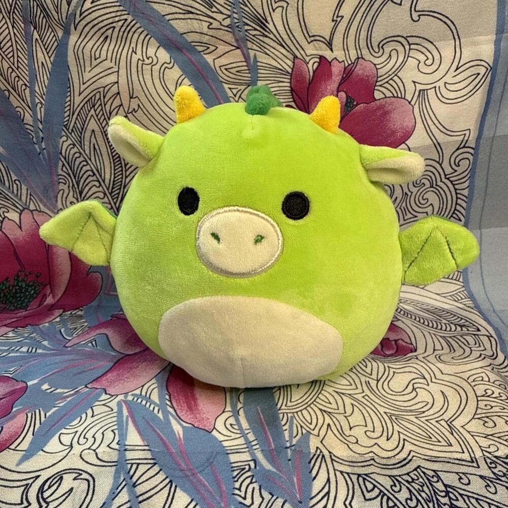 Squishmallows Dexter the Green Dragon Kellytoy Plush 5" Lovey 2022